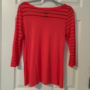 I.N.C. 3/4 Sleeve Pink Top